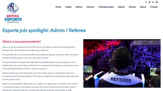 Esports job spotlight: Admin / Referee - British Esports Association