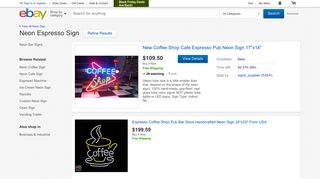 Neon Espresso Sign | eBay