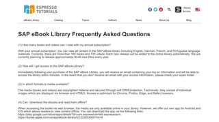 Espresso Tutorials - SAP eBook Library Frequently Asked Questions