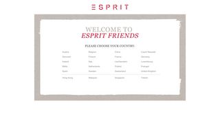 Esprit Friends || Select your country