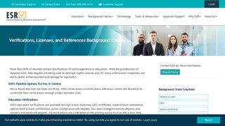 Verifications, Licenses & Reference Background Checks, ESR