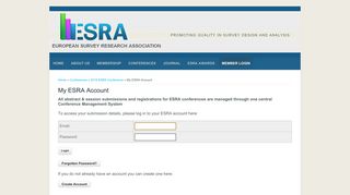 My ESRA Account | www.europeansurveyresearch.org
