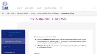 Accessing your ESRF email
