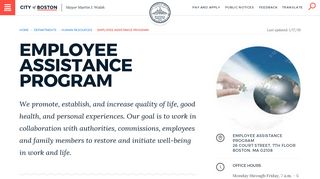 Employee Assistance Program | Boston.gov