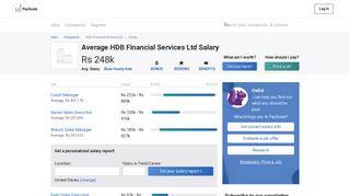 Average HDB Financial Services Ltd Salary - PayScale