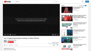 How To Make Internet Explorer Settings For BSNL ERP/SSS - YouTube