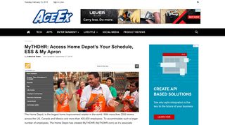 MyTHDHR: Your Schedule | My Apron | Home Depot ESS - AceEx