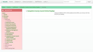 Summary of Hampshire County Council Online Payslips