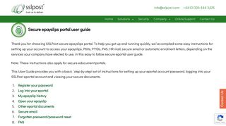 Secure epayslips portal user guide - accessing your epayslips - SSLPost
