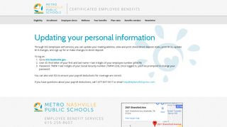 Updating Personal Information - MNPS Benefits