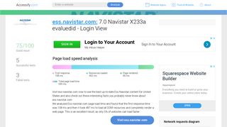 Access ess.navistar.com. 7.0 Navistar X233a evaluedid - Login View