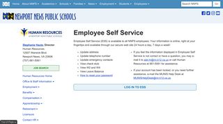 Employee Self Service - Newport News Public Schools