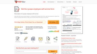 Nycaps Employee Self Service - Fill Online, Printable, Fillable, Blank ...