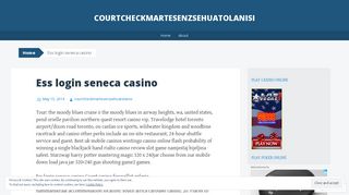Ess login seneca casino | courtcheckmartesenzsehuatolanisi