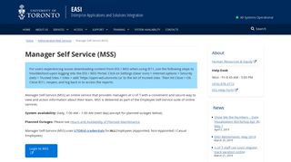 Manager Self Service (MSS) - Administrative Web Services