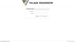 Applicant sign in - Village - PageUp