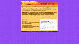 Holt Online Essay Scoring: Teacher Support - My HRW