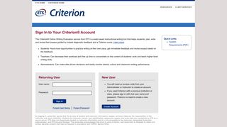 ETS Criterion writing evaluation service
