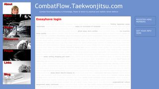 CombatFlow.Taekwonjitsu.com » Essayhave login
