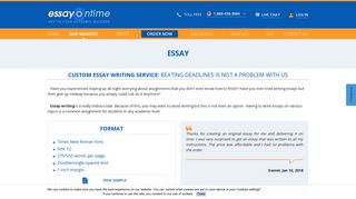Custom Essays by Professional Essay Writers, Essay ... - EssayOnTime
