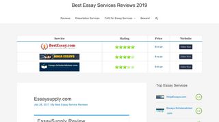 EssaySupply.com Review | Essay Services Review