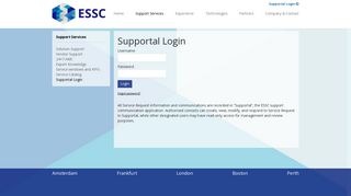 Supportal Login - ESSC