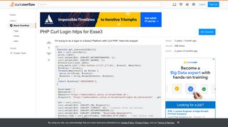 PHP Curl Login https for Esse3 - Stack Overflow