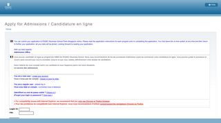 Candidatez - Admissions Login - Essec