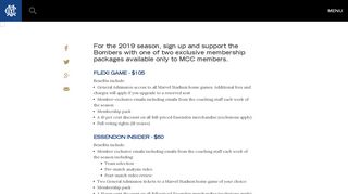 Essendon Football Club dual membership - Melbourne Cricket Club