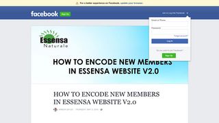 HOW TO ENCODE NEW MEMBERS IN ESSENSA WEBSITE V2.0 ...