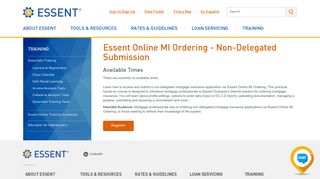 Essent Online MI Ordering - Non-Delegated Submission | Essent ...