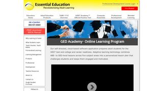 GED Academy Online Learning Program - Essential Education