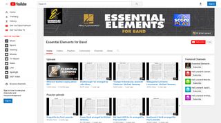 Essential Elements for Band - YouTube