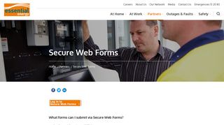Secure Web Forms - Essential Energy