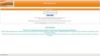 NECF Web portal - Essential Energy