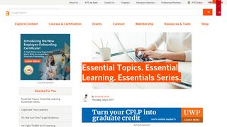 Essential Topics. Essential Learning. Essentials Series. - ATD