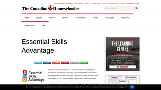 Essential Skills Advantage - The Canadian Homeschooler