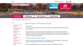 Secure emails: what it means for you - Essex County Council