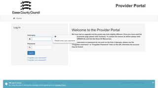 Provider Portal - Log In - Essex Education Portal