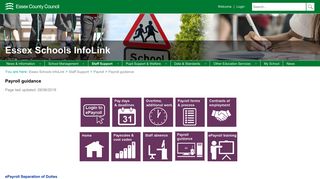 Payroll guidance - Essex Schools InfoLink - Essex County Council