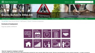 Payroll - Contracts of employment - Essex Schools InfoLink
