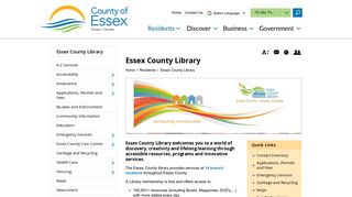 Essex County Library - County of Essex