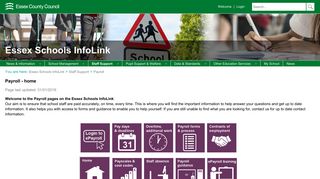 Payroll - Payroll - home - Essex Schools InfoLink - Essex County Council