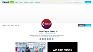 University of Essex on Vimeo