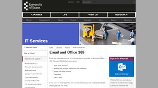 Email and Office 365 - IT Services - University of Essex