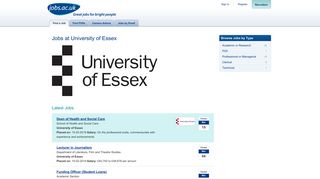 University of Essex Jobs on jobs.ac.uk