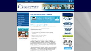 Vision West - ECP University + Essilor