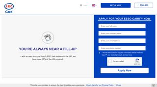 Apply for a Fuel Card Online | Esso Card™ Fuel Cards