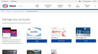 Manage Personal and Business Accounts | Esso and Mobil