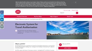Electronic System for Travel Authorisation | Post Office